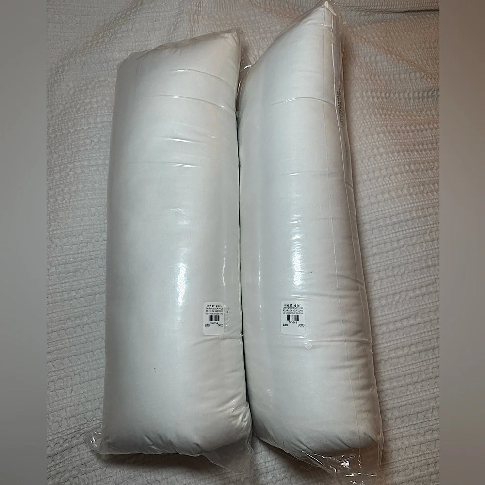 WEST ELM Down Alternative Pillow Insert White 20”x20” Set of 2